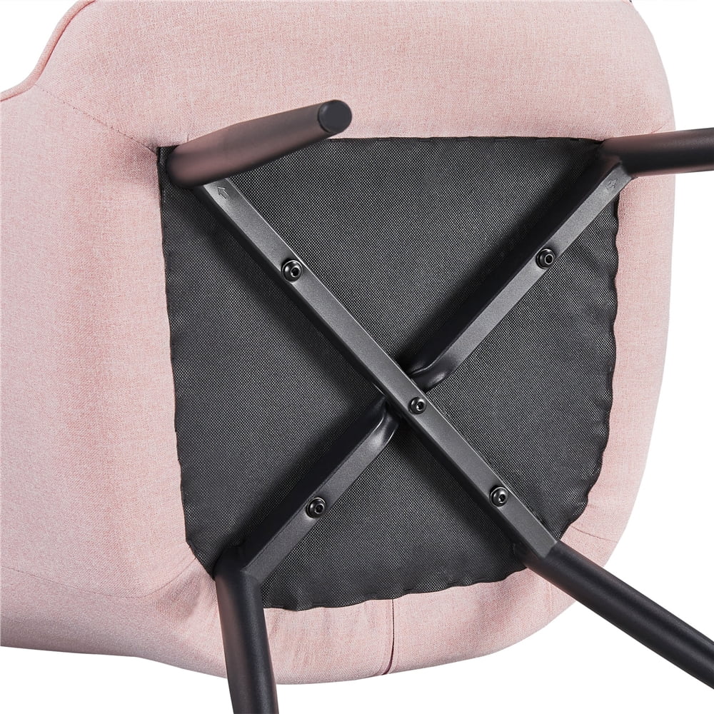 Pink Upholstered Fabric Accent Chair E245