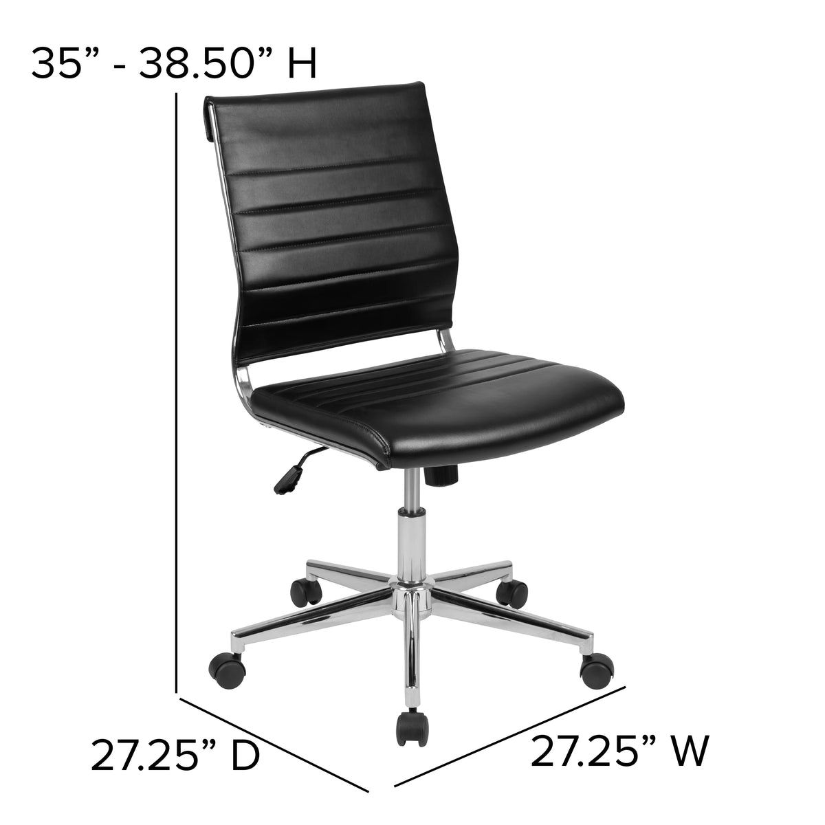 Black LeatherSoft Executive Swivel Office Chair L5872