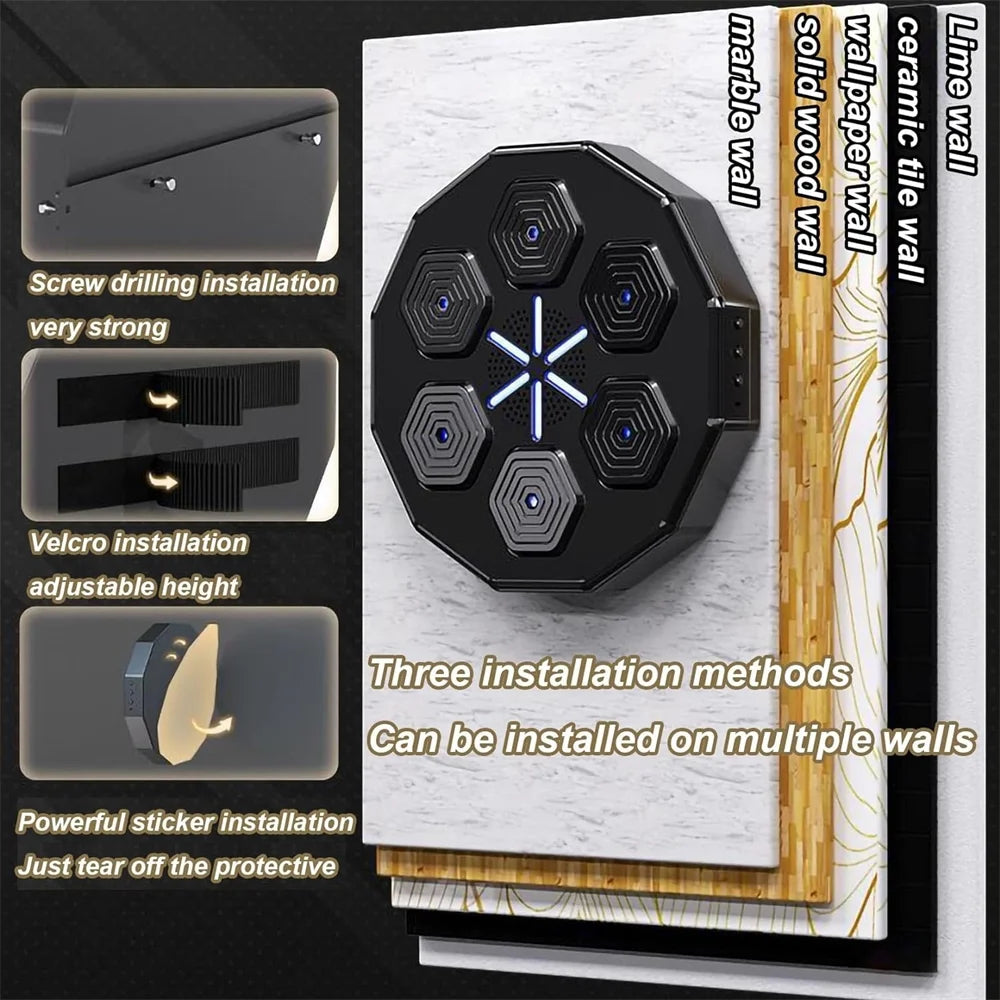 Wall Mounted Music Boxing Machine with 2 Pairs of Boxing Gloves B74349