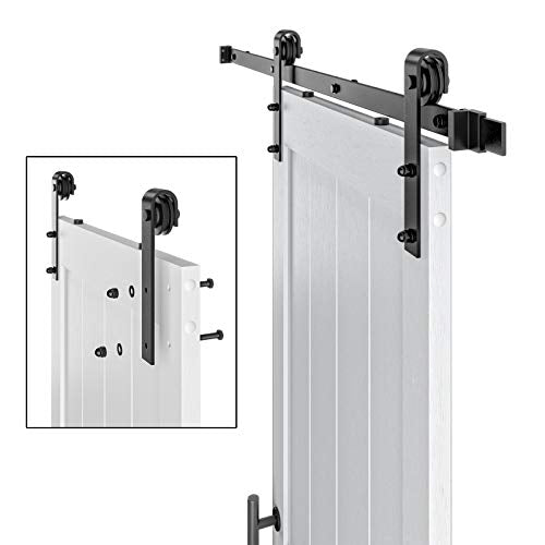 32in x 84in White MDF Sliding Barn Door with Hardware Kit L958004