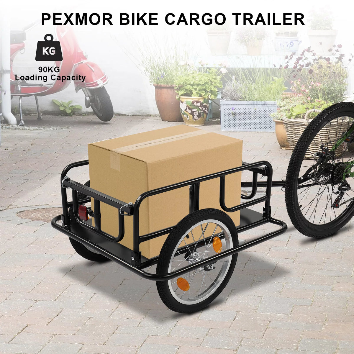 Foldable Bike Cargo Trailer with 16" Wheels E299679