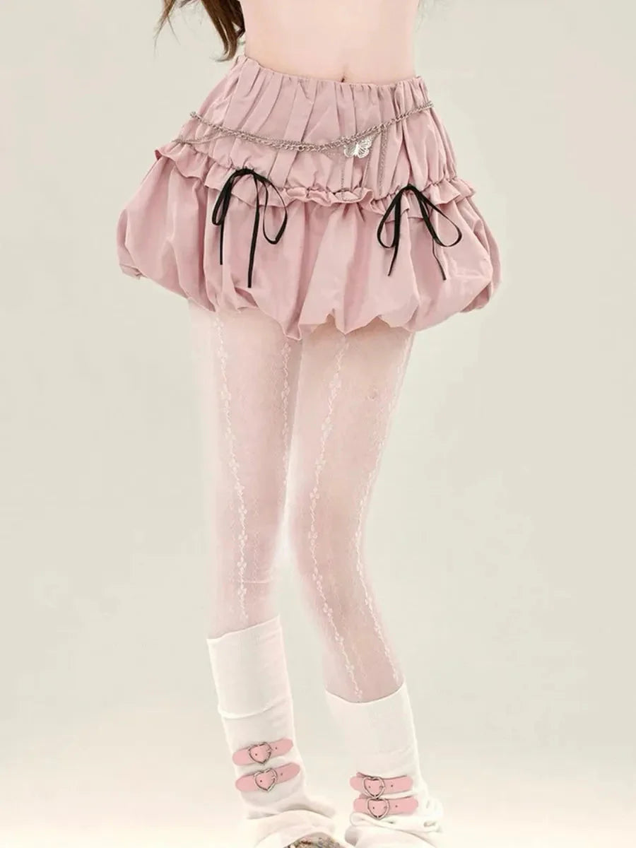 Ribbon Checked Mini Skirt U7392
