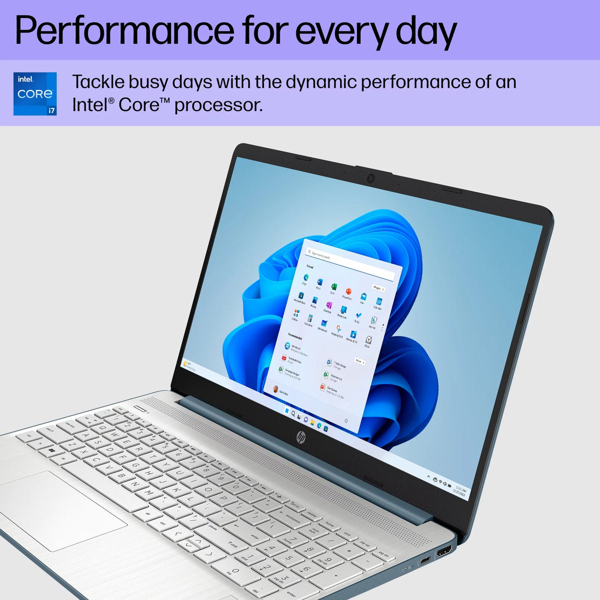 15.6" FHD Laptop, Intel Core i7, 16GB RAM, 512GB SSD, Spruce Blue U159434