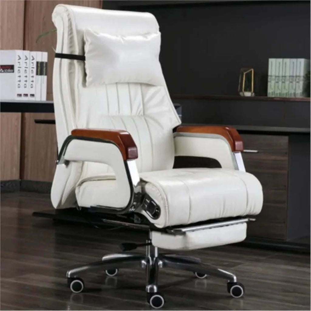 Cowhide Reclining Massage Office Chair Z53123