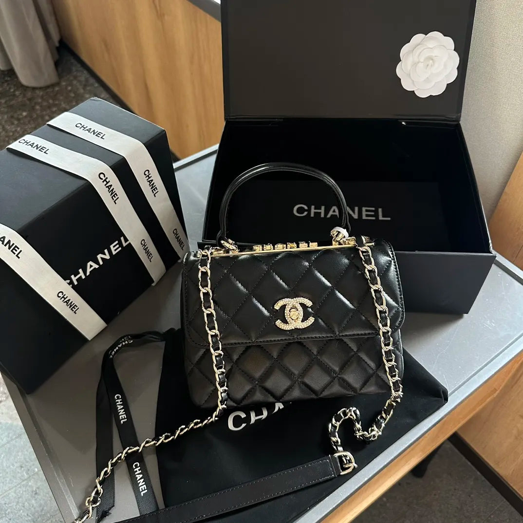Flap Bag with Top Handle T1578