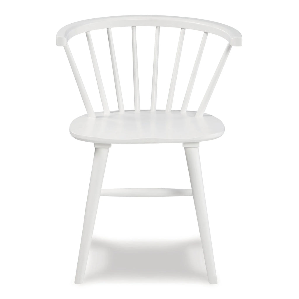 White Spindle Back Dining Chair Set of 2 X4929