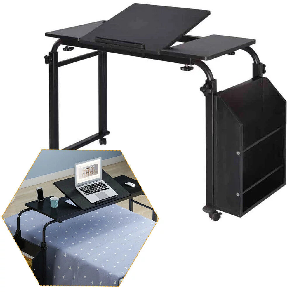 Stretchable Computer Desk with Wheels X279307