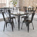Black Metal Indoor-Outdoor Table U348