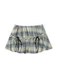 Ribbon Checked Mini Skirt U7392