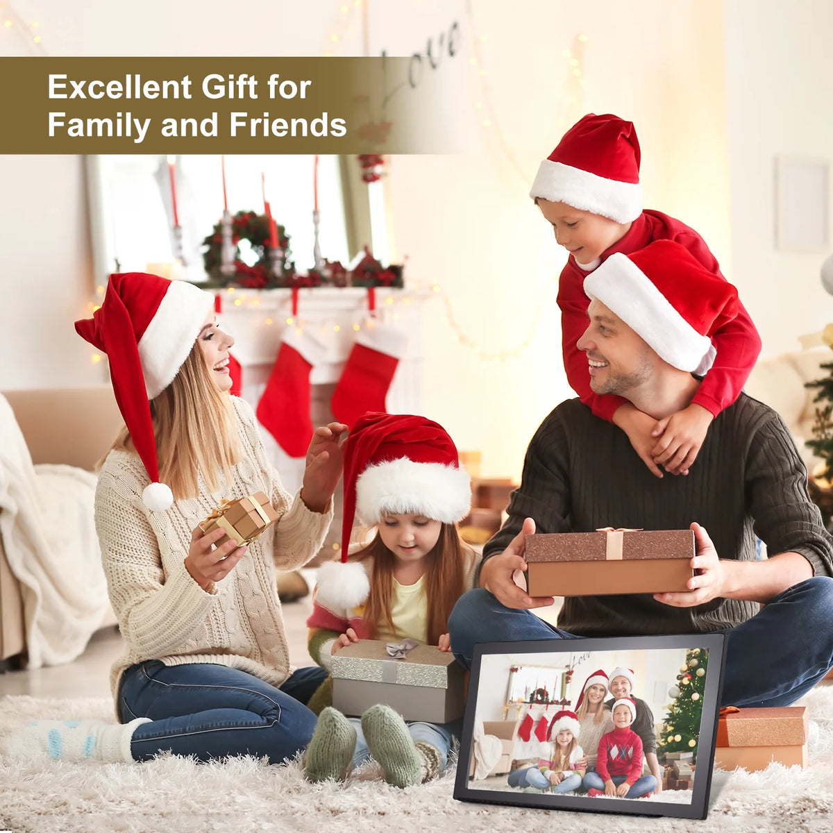 21.5-Inch IPS WiFi Digital Photo Frame with 16GB Storage N742