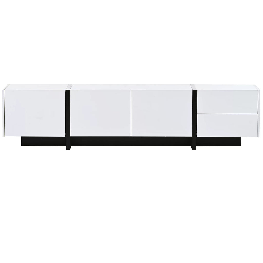 White Rectangle TV Stand for 80 inch TV U78217