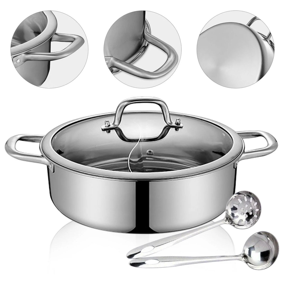 Portable 304 Stainless Cookware Set with Lid N804755