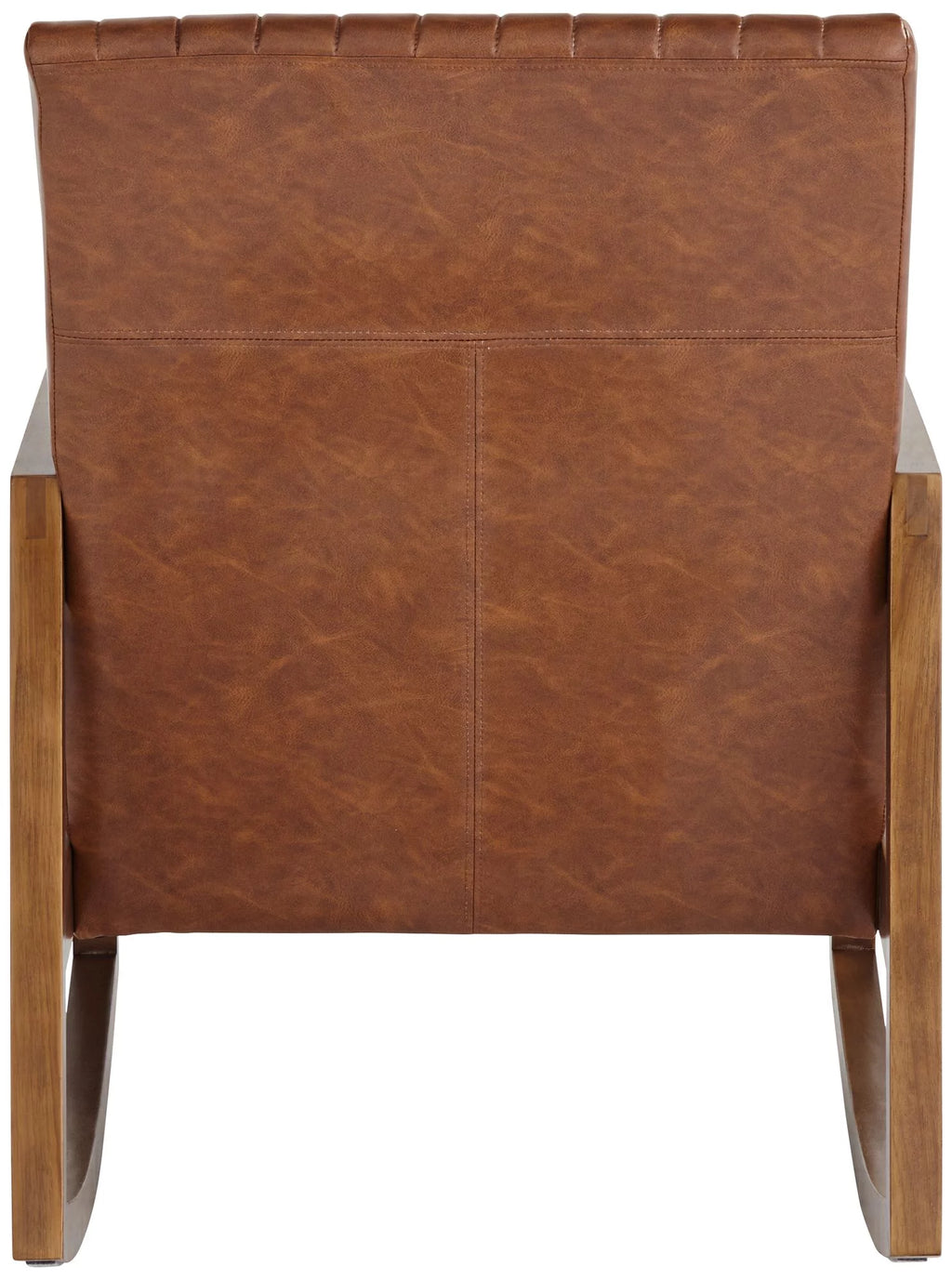 Rust Brown Wood Frame Rocking Chair M681