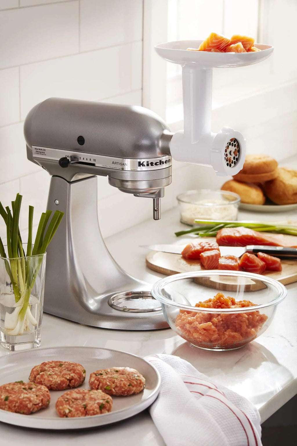 White Food Grinder Attachment P282217