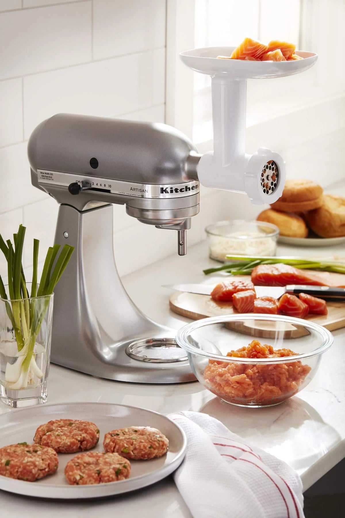 White Food Grinder Attachment P282217