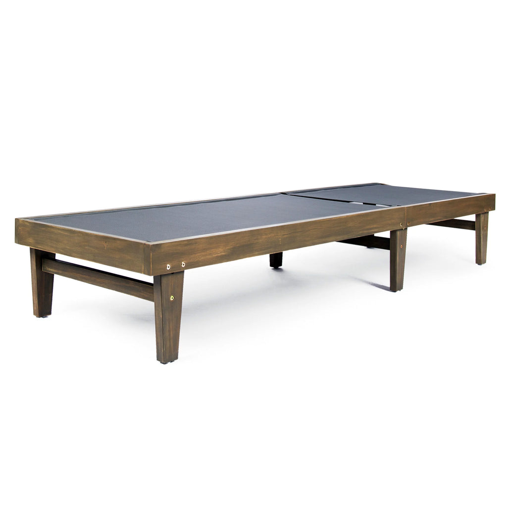 Gray Acacia Wood Mesh Chaise Lounge Y138596