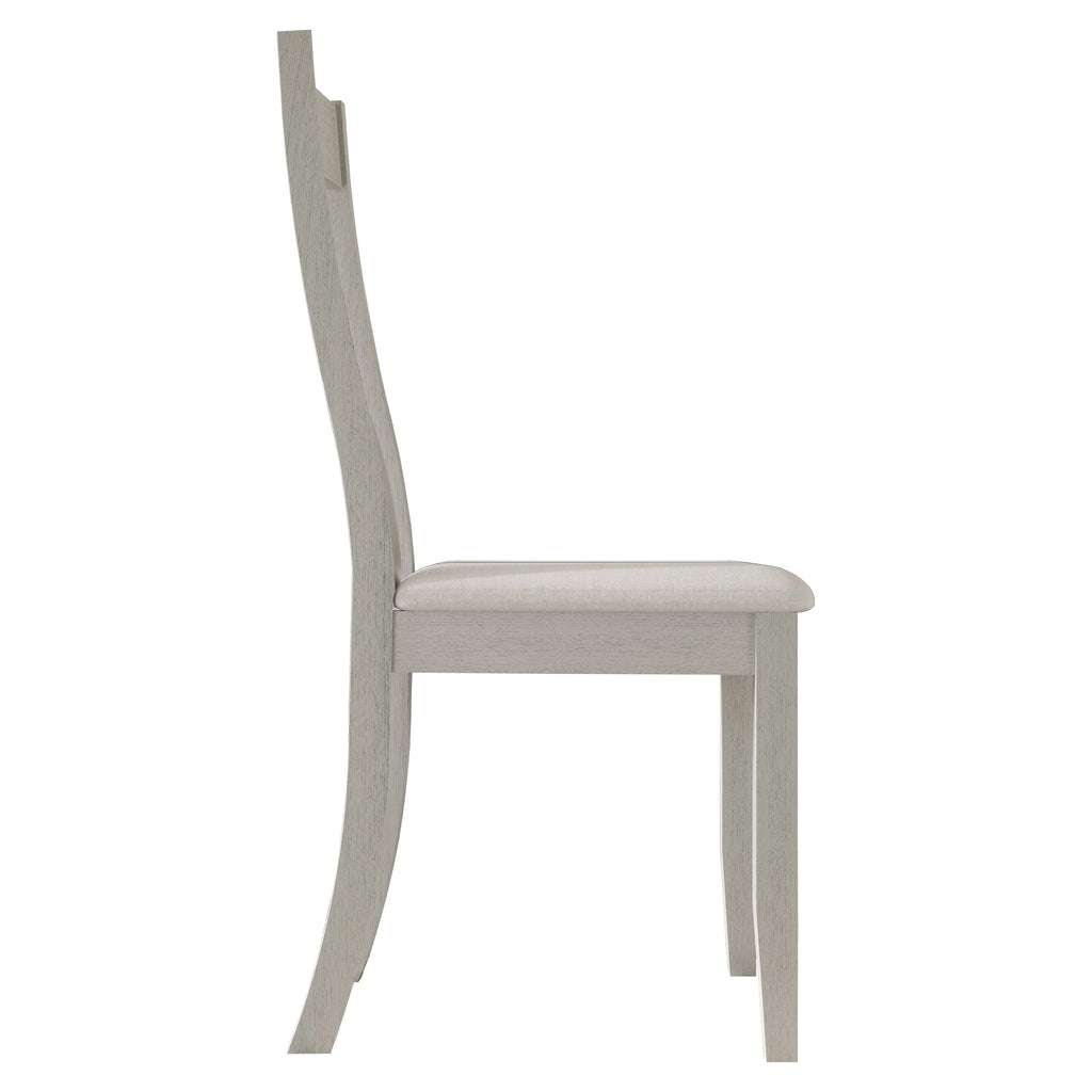 Minimalist Wooden Dining Chair Set of 2 White Y23361
