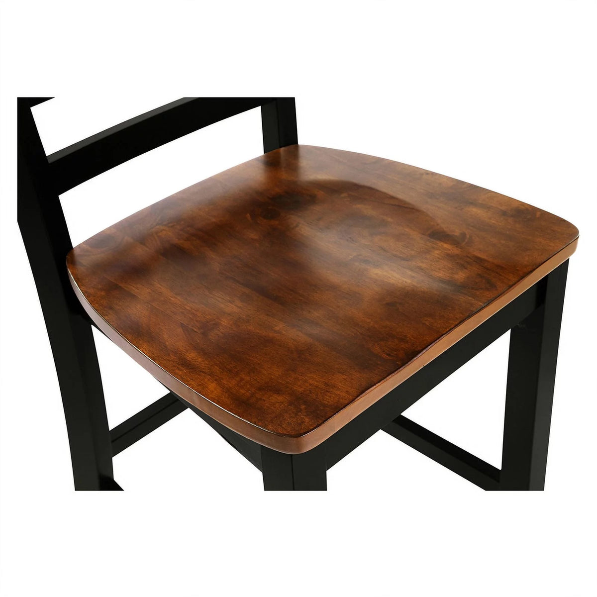 Black and Cherry Wood Dining Chair Set of 2 L377636