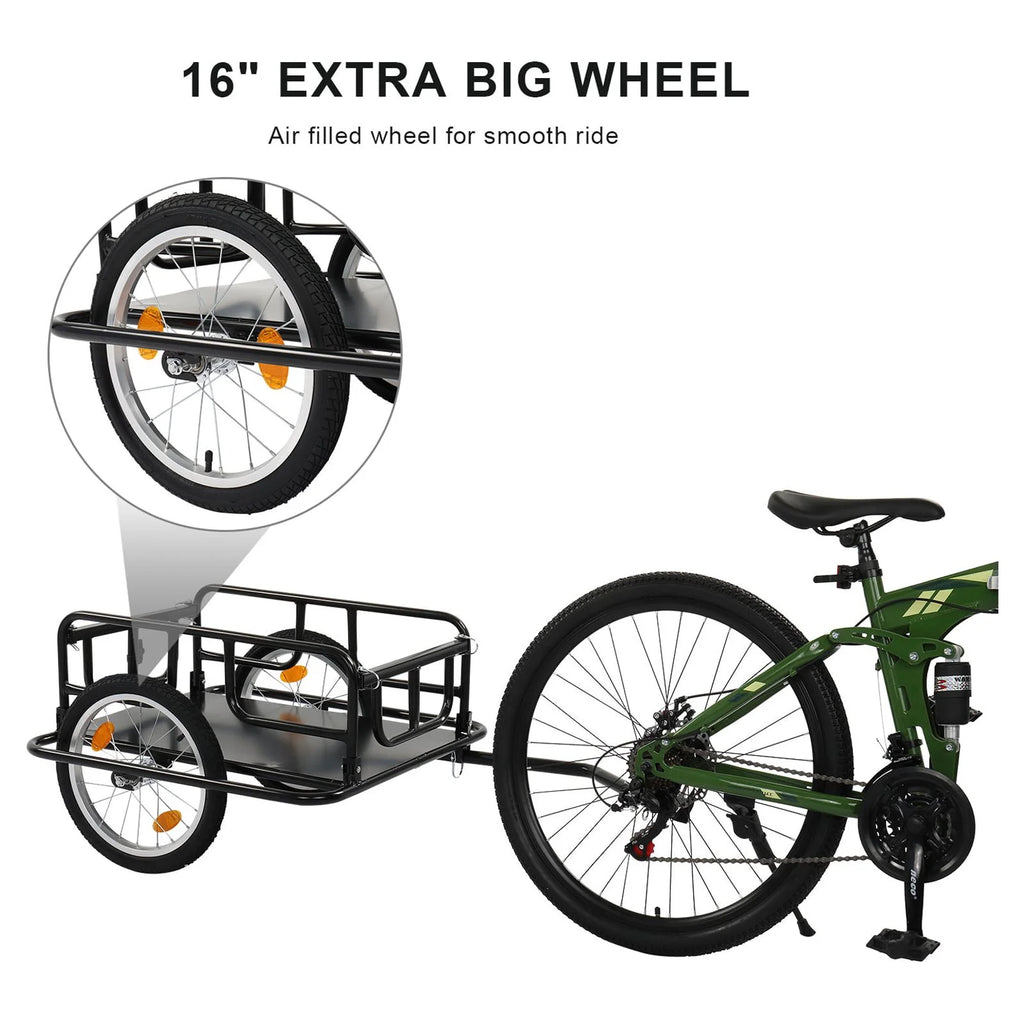 Foldable Bike Cargo Trailer with 16" Wheels E299679