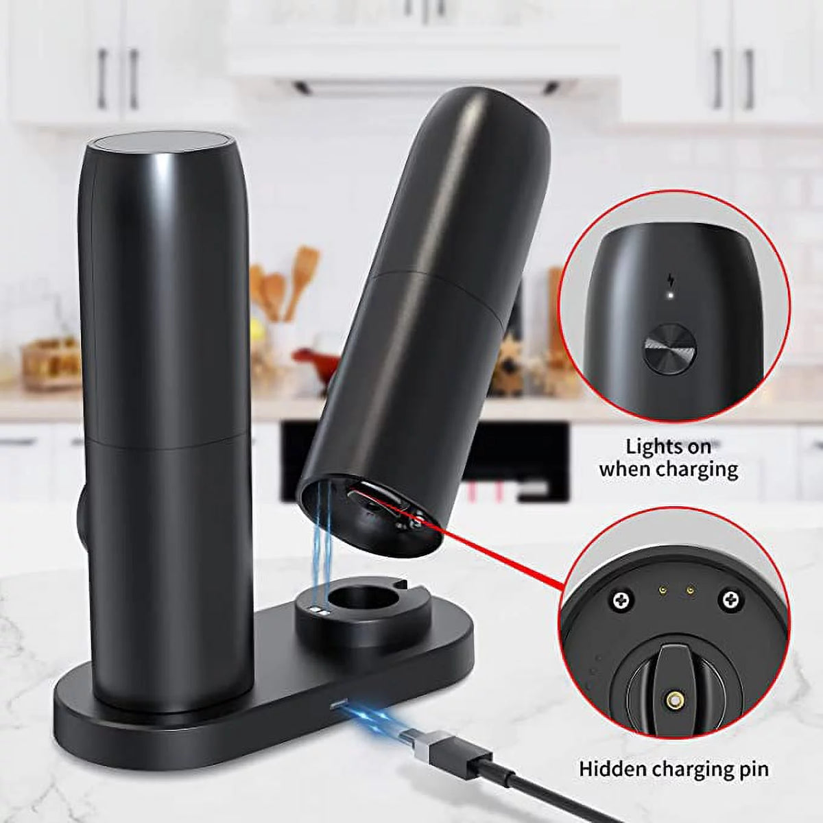 Electric Salt and Pepper Grinder Set of 2 V2330