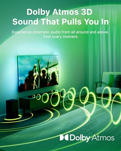 2.1 Soundbar with Wireless Subwoofer and DTS Virtual:X, 240W, Bluetooth 5.4, HDMI ARC, Dark Grey P978755