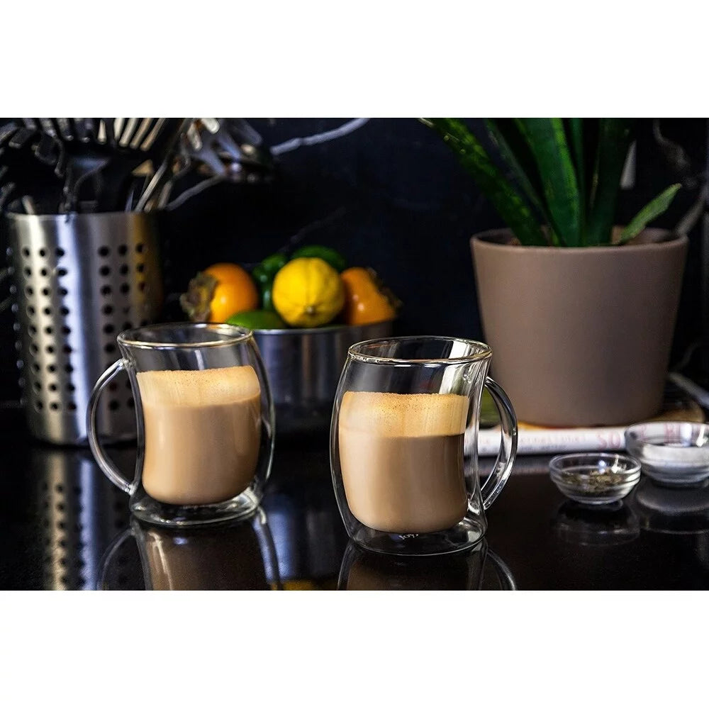 Double Wall Insulated Coffee Mug 13 oz Set of 2 B7398