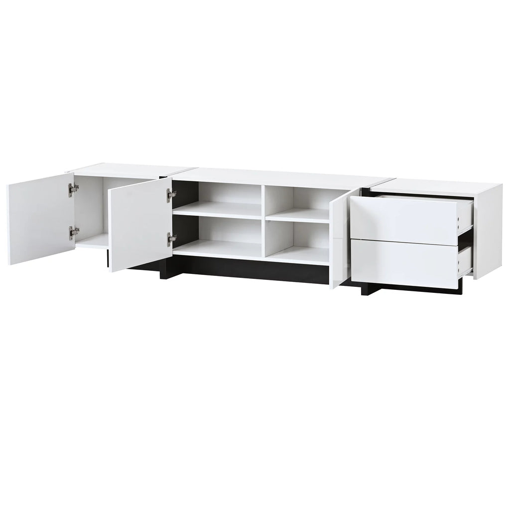 White Rectangle TV Stand for 80 inch TV U78217