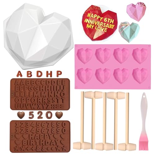 2.5 Inch Silicone Hot Chocolate Bomb Mold 3 Pack with Brush and Spatula A481838