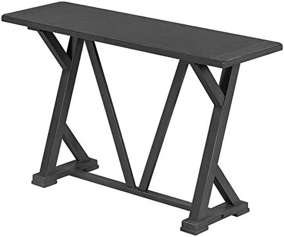 5-Piece Wood Console Table Set with 4 Stools L779