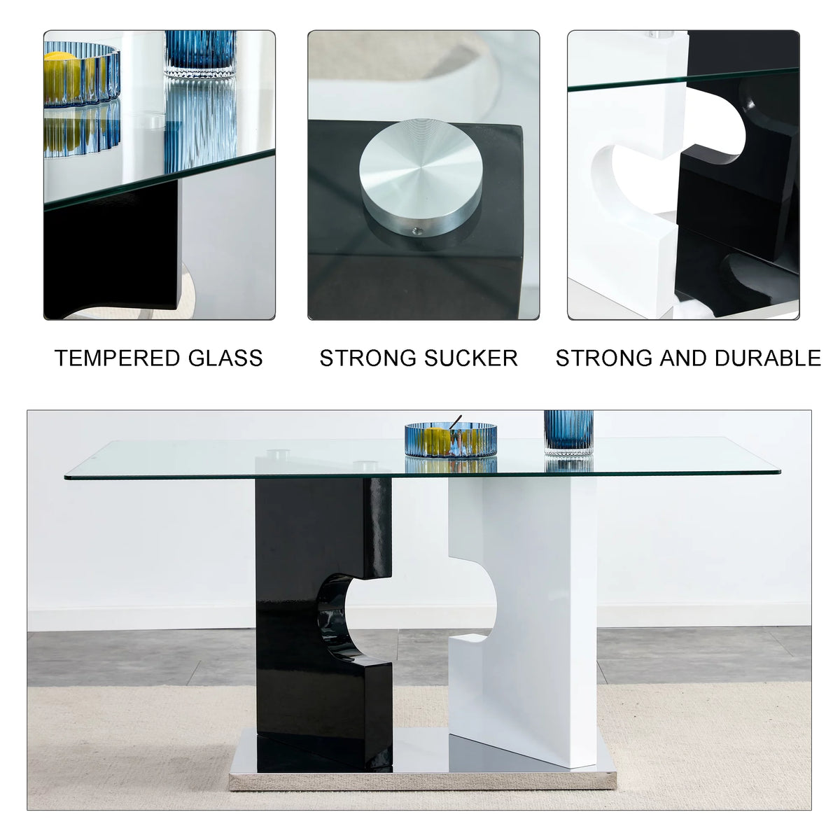 Glass Dining Table for 6 People Z607677