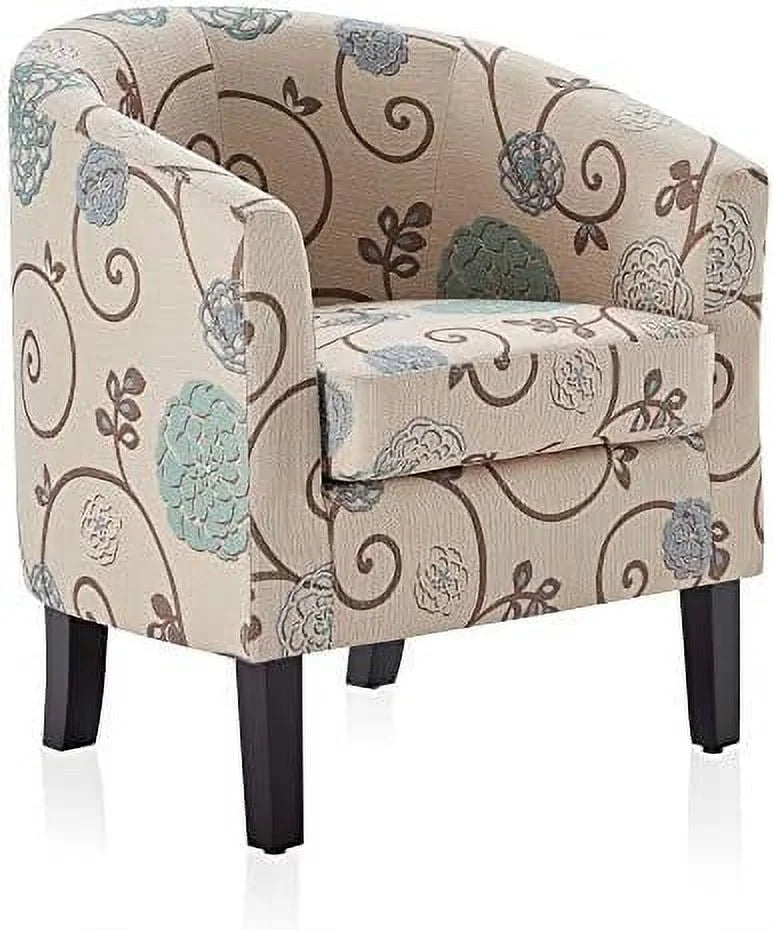 Linen Accent Chair with Flared Legs and Plush Cushion K1330