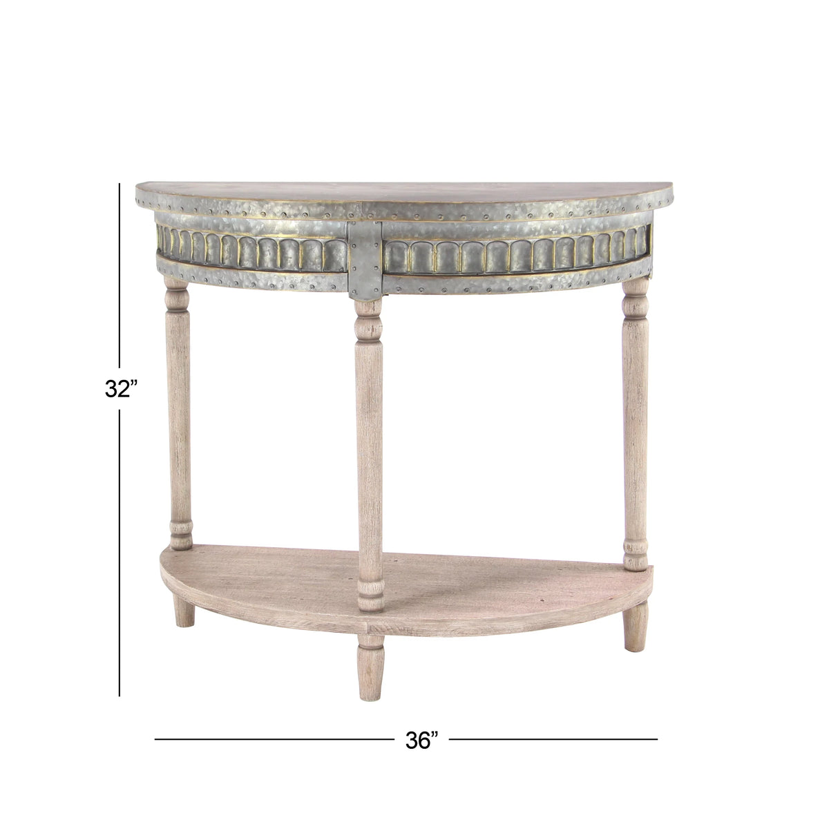 Metal Half Moon Console Table W163