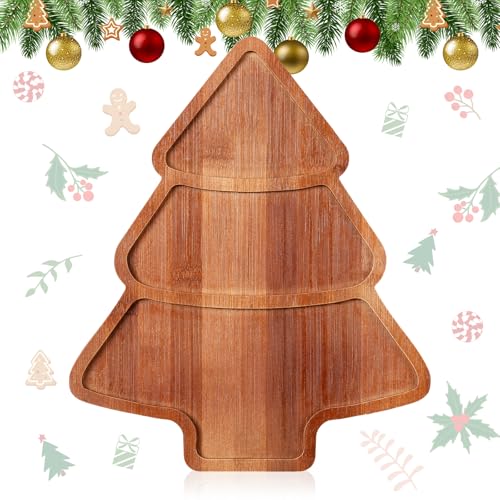 Christmas Tree Serving Tray Charcuterie Board 11.42 x 10.43 Inches T9956